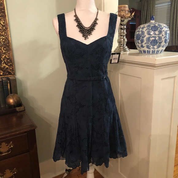 Nanette Lepore Dresses & Skirts - Nanette Lepore Aribba Blue Lace Crochet Dress